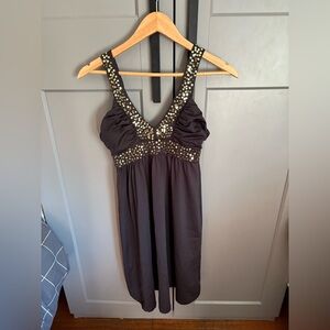 Laura Scott Black Dress with Gold Sequins